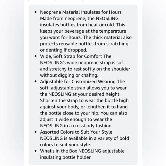 Neosling water bottle holder Pink crossbody sling carrier Dog Walking Outdoor - Picture 12 of 12